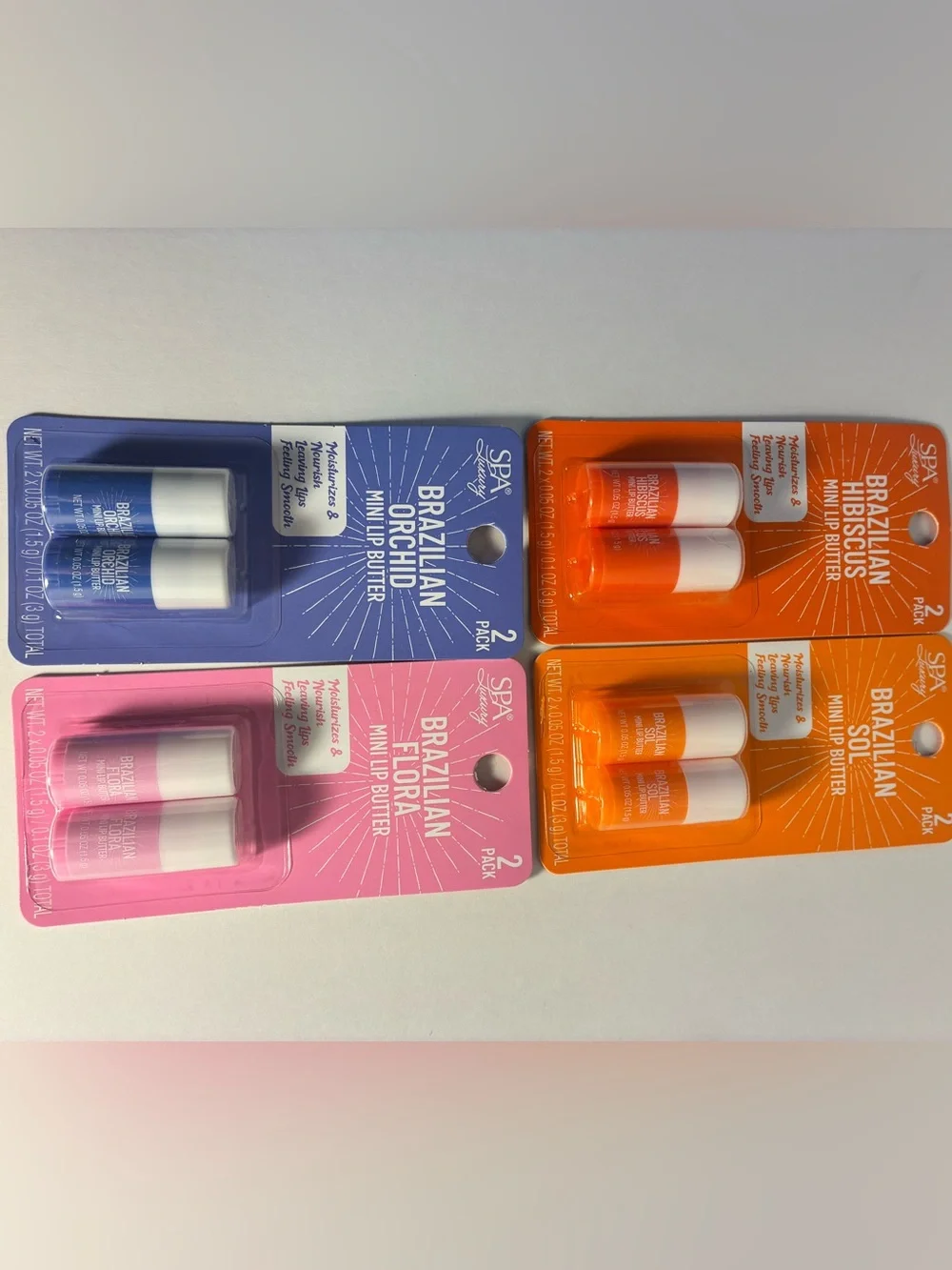 Brazilian Orchid & Floral Mini Lip Butter 2-Pack - Blue & Pink